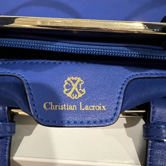 Christian Lacroix Top Handle Structured Bag in Bright Cobalt - Picture 9 of 9